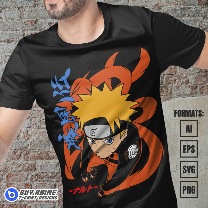 Premium Naruto Baryon Mode Vector T-shirt Design Template #3 - Buy t ...