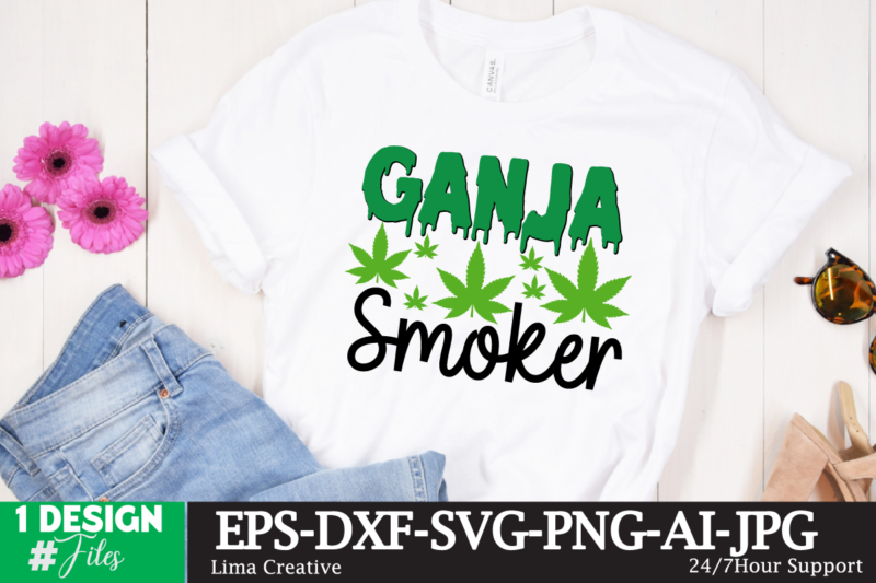 Weed SVG T-shirt Design Bundle,Weed SVG, Weed SVG bundle, Weed Leaf Svg, Marijuana Svg, Cannabis SVG, Svg Files for Cricut 1000 Cannabis Png Designs, Bundle Png File, Dope Bundle, Smoke