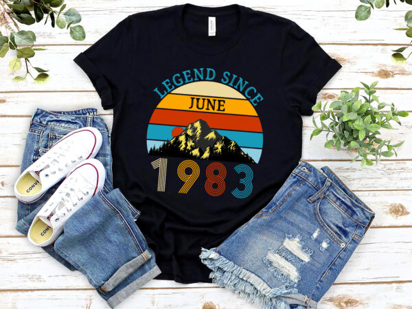 Rd 39th birthday gifts idea legend since june 1983 39 years old t shirt design online