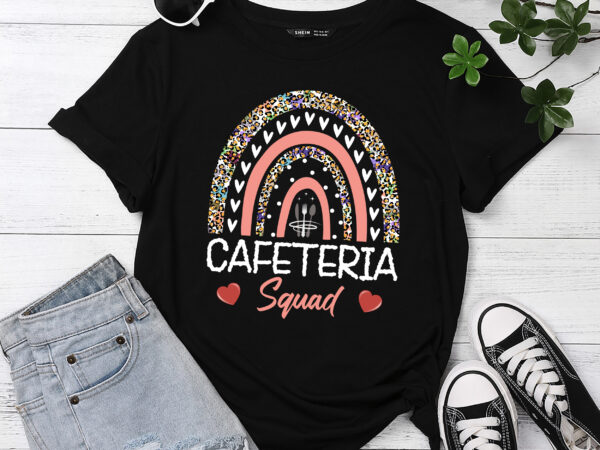 Rd cafeteria squad boho rainbow leopard lunch lady crew t-shirt