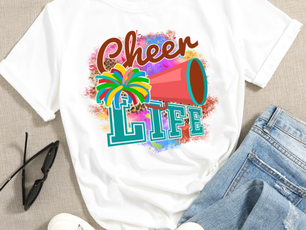 Rd cheer life,sublimation,digital download,neon,animal print,cheer,png,t-shirt design,tie dye, digital design,cheer is life, pompom,megaphone