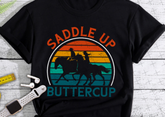 RD Cowboy Cowgirl Southern Western Saddle Up Buttercup T-Shirt