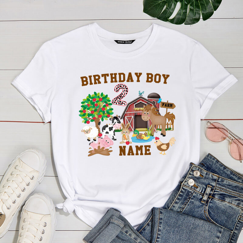 RD Farm Birthday Family T-shirts. Barnyard Birthday T-shirts. Farm Birthday T-shirts