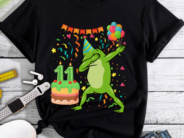 Rd funny dab frog 11th birthday eleven 11 years old bday kids t-shirt