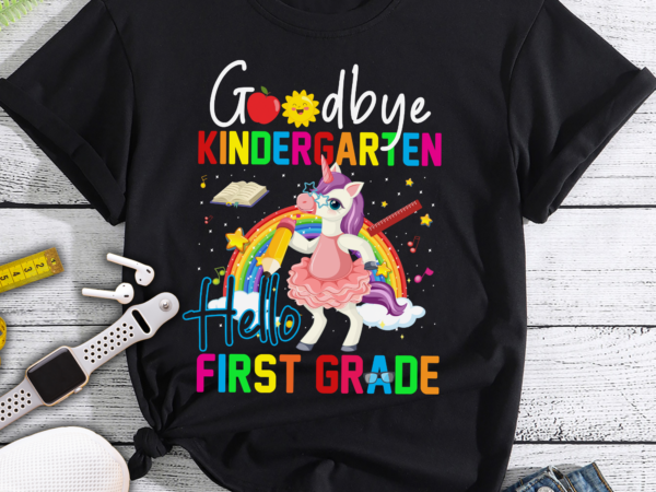 Rd goodbye kindergarten hello 1st grade unicorn girls 2023 grad t shirt design online