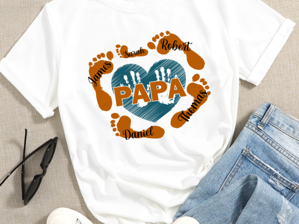 Rd happy father_s day to my amazing step dad personalized footprints shirt, grandpa shirt, gift for father, step dad shirt t shirt design online