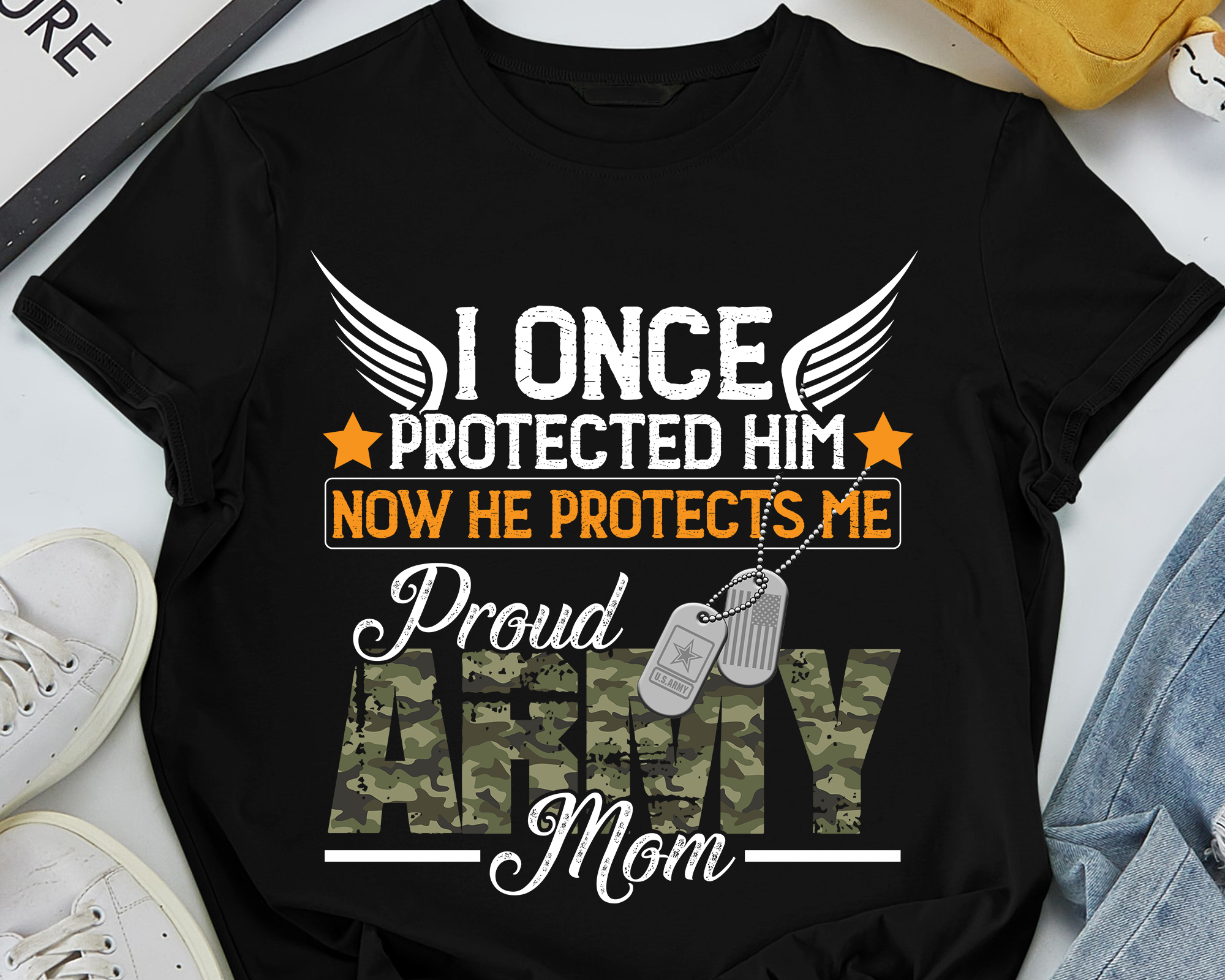 Rd I Once Protected Him Now He Protects Me Proud Army Mom T Shirt Buy T Shirt Designs