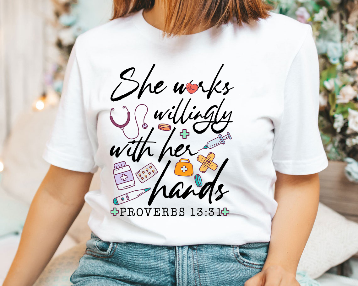 RD Nurse Sublimation PNG Design Doctor Art LPN Design Proverbs 31 13 ...