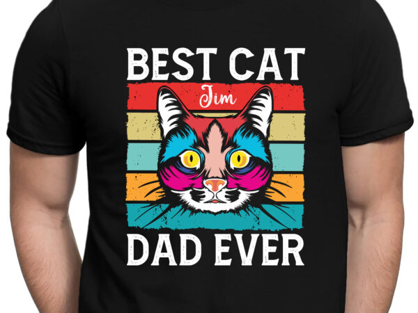 Rd personalized best cat dad ever t-shirt – personalized cat dad shirt