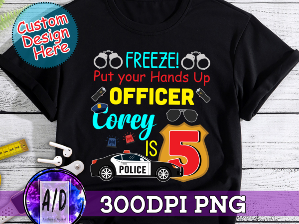 Rd police birthday, police party, police themed party, matching shirt, birthday matching, group matching, cops birthday party, police car party t shirt design online