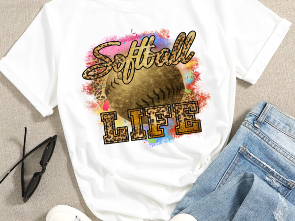 Rd softball life – sublimation – digital download – neon – leopard – softball – png – t-shirt