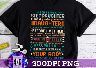 RD Step Daughter Dad T Shirt PNG