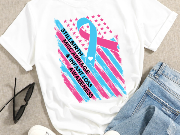 Rd stillborn, miscarriage _ infant loss awareness ribbon american flag cutting file, silhouette t shirt design online