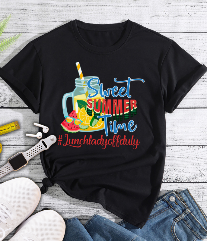 RD Sweet Summer Time Lemonade Lunch Lady Off Duty Summer T-Shirt