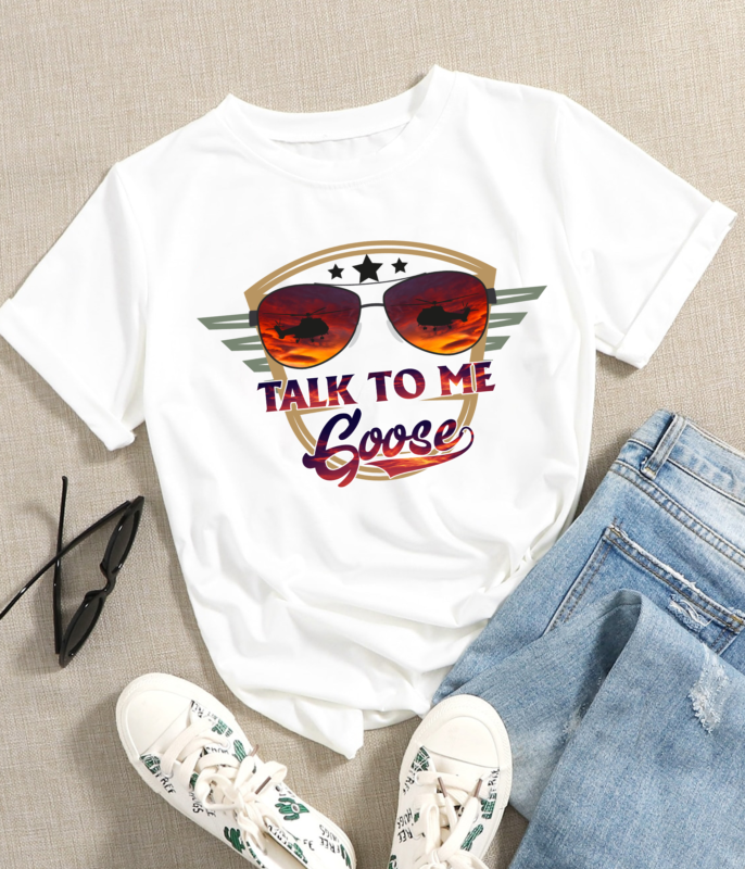 RD Talk to me goose, top gun aviators design for printing tshirts sublimation PNG