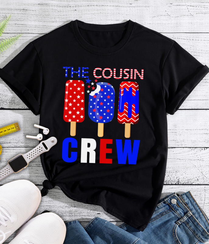 RD The Cousin Crew Shirt 4th Of July Us Flag Popsicle T-Shirt-1