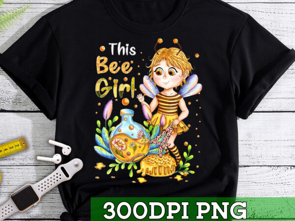 Rd this bee girl is 4 4th birthday girl bee 4 years old b-day t-shirt