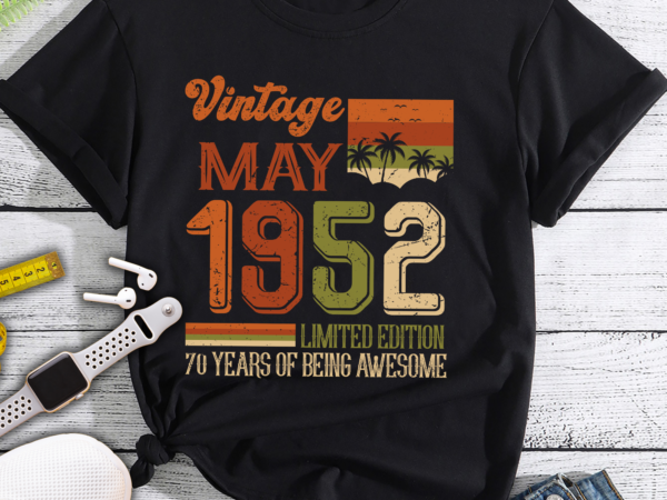 Rd vintage limited edition birthday decoration may 1952 t-shirt