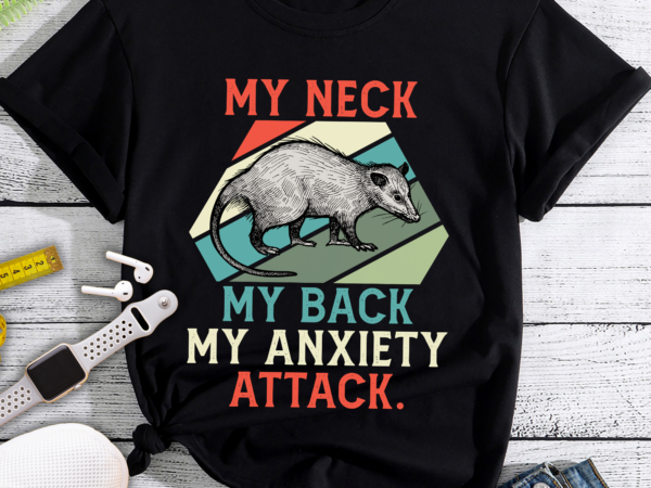 Rd vintage my neck my back my anxiety attack opossum sunset t-shirt