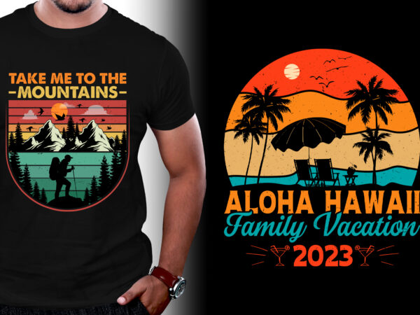 Retro sunset grunge t-shirt design