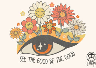 See The Good Eye With Flower Png t shirt template vector