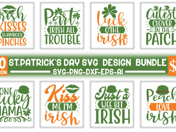 St.patrick’s day svg design bundle