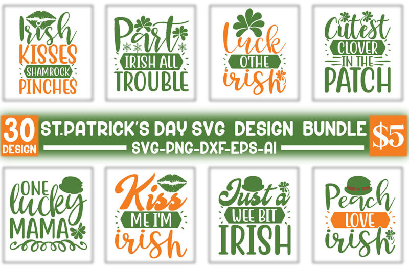 St.patrick’s Day Svg Design Bundle