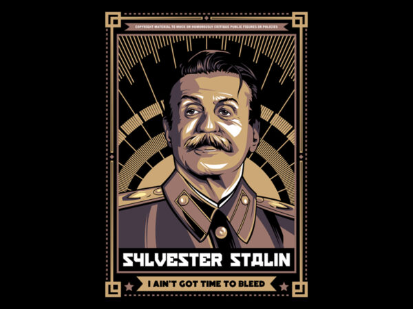 Sylvester stalin t shirt template vector