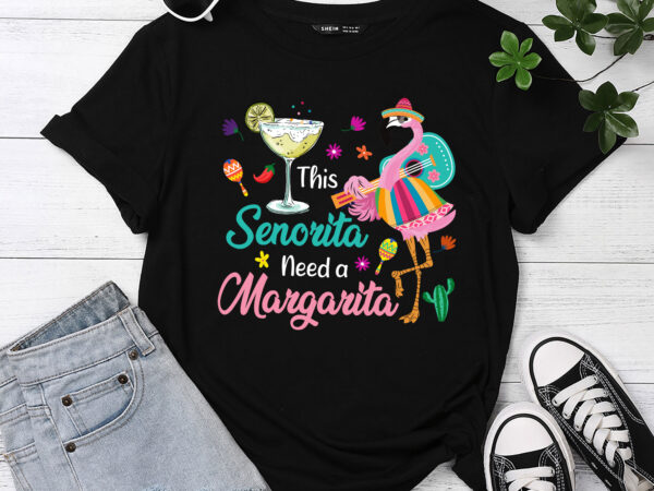 This senorita needs a margarita cinco de mayo funny women t-shirt pc