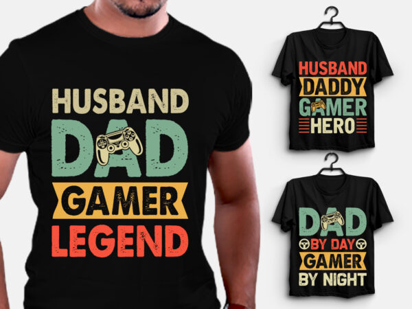 Video gamer t-shirt design