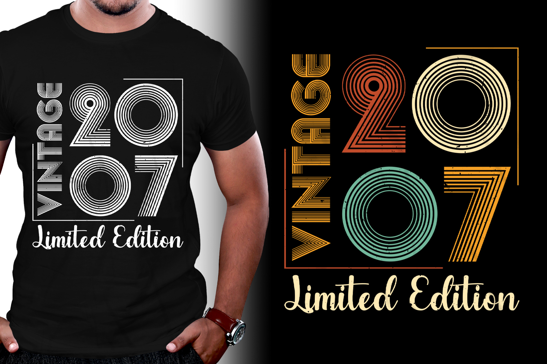 Vintage 2007 Limited Edition Birthday T-Shirt Design - Buy t-shirt designs