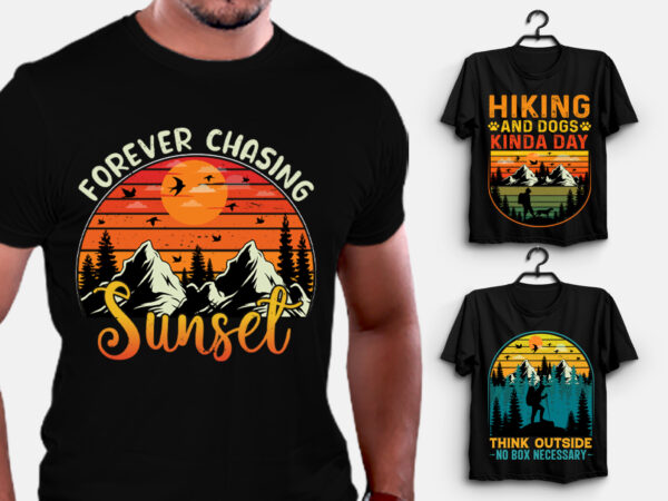 Vintage retro sunset grunge t-shirt design