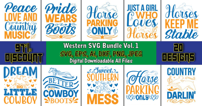 Western SVG Bundle Vol. 1, Western,Western svg,Western design,Western svg design,Western t-shirt,Western t-shirt design,Western Svg Bundle, Western quotes bundle, Howdy Svg, Cowboy Svg, Cowgirl Svg,Western svg,Country Svg,western svg Bundle, western svg