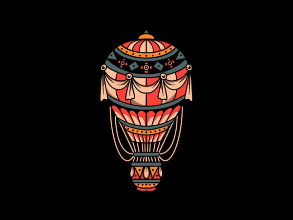 Air balloon t shirt vector