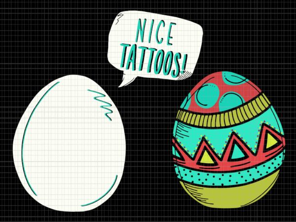 Nice tattoos easter egg svg, cute bunny rabbit svg, easter egg svg, easter day svg T shirt vector artwork