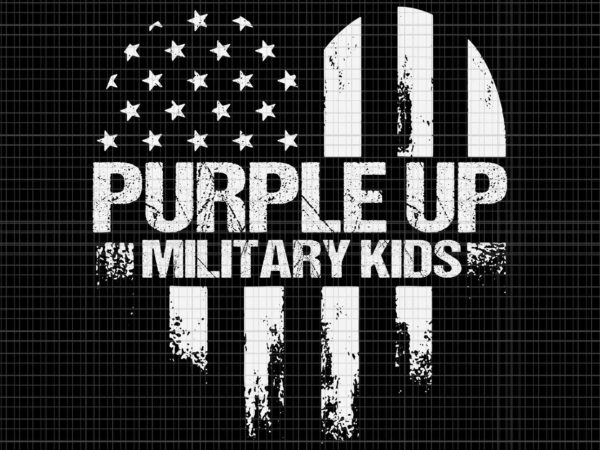 Purple up for military kids military child us flag svg, purple up for military kids svg, military kids svg, military child svg t shirt illustration