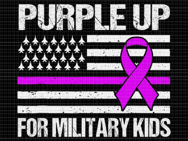 Purple up for military kids air force svg, military child month svg, military kids air force svg t shirt illustration