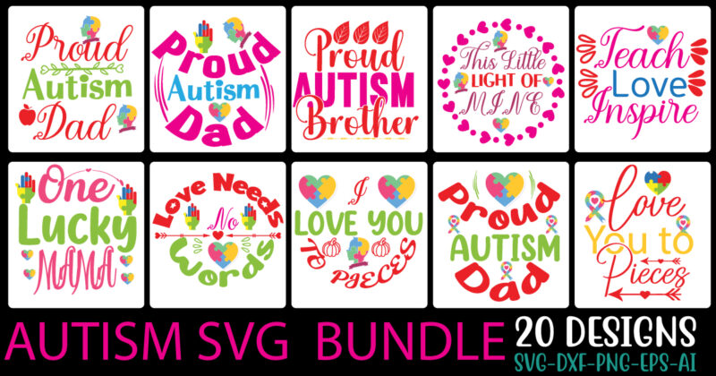 Autism SVG bundle SVG Cut File