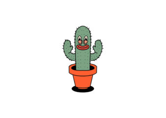 cute cactus t shirt vector file