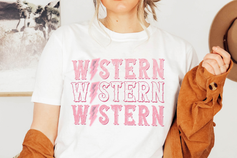 Retro Western T-shirt Sublimation Design PNG