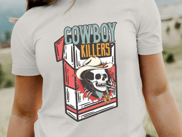 Cowboy killers, vintage style cowboy skeleton design