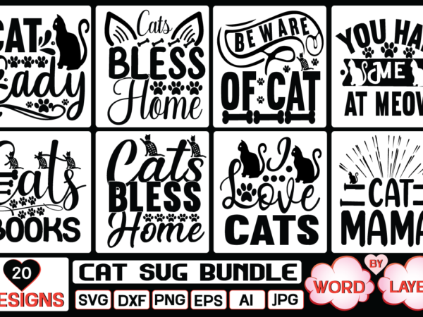 Cat svg bundle svg cut file t shirt vector file