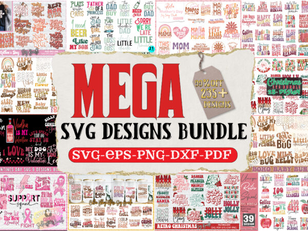 Mega svg bundle t shirt designs for sale