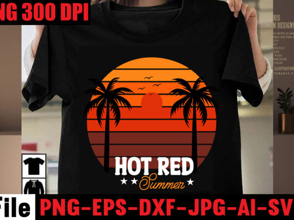 Hot red summer t-shirt design,aloha! tagline goes here t-shirt design,designs bundle, summer designs for dark material, summer, tropic, funny summer design svg eps, png files for cutting machines and print