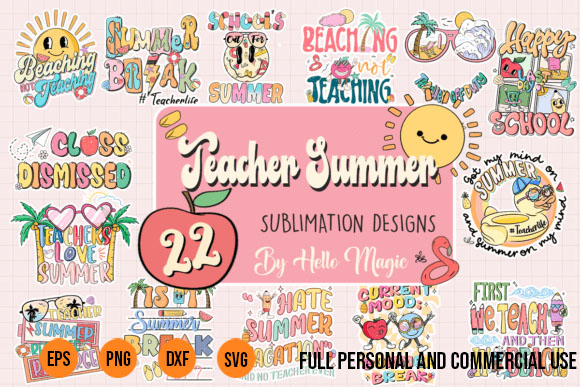 Teacher summer bundle|last day of school t shirt designs for sale