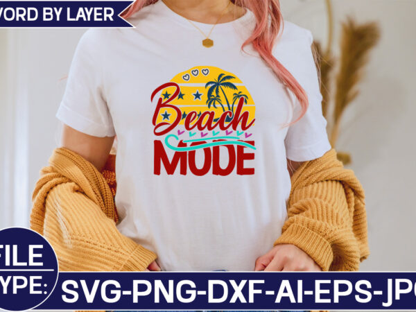 Beach mode svg cut file t shirt template