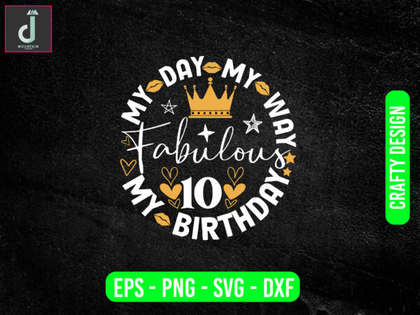 My day my way my birthday fabulous svg design,birthday diva svg,birthday party png