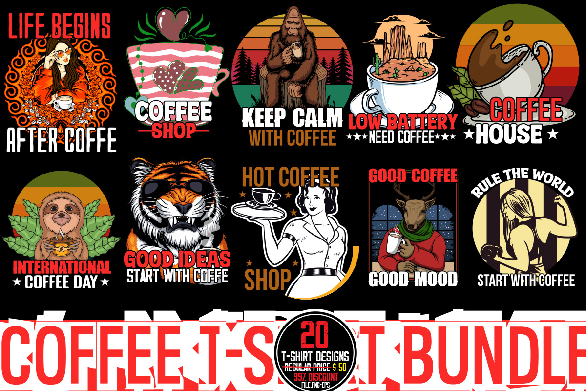 coffee-t-shirt-bundle-20-t-shirt-design-on-sell-design-big-sell