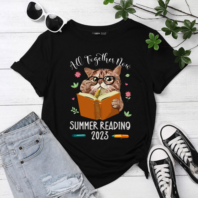 All Together Now Summer Reading 2023 Book Kids Cat Reading Book PC