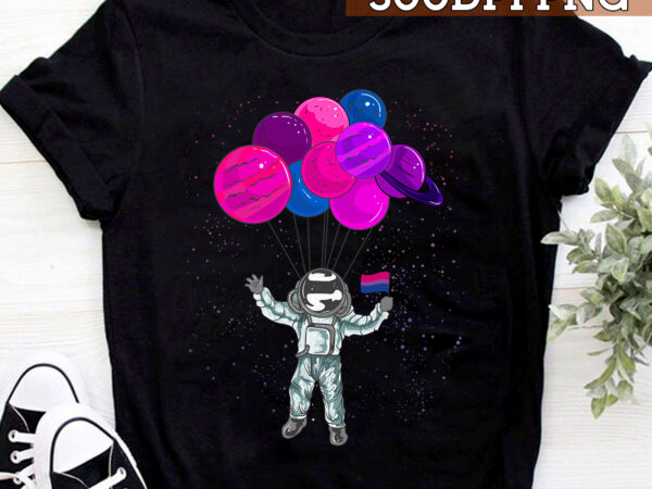 Astronaut bisexuality png file for shirt, bisexual flag design, space lgbt pride shirt design, bi pride png, instant download hc